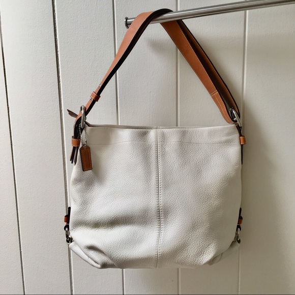 Coach Handbags - Coach White Leather Bag Bohemian Satchel